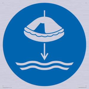 Mandatory: Lower liferaft to the water in launch sequence